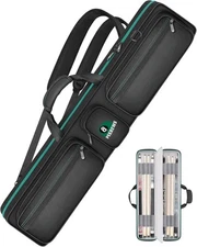 Pool Cue Case 4x5 Pool Stick Bag with Backpack Straps Soft Billiard Cue
