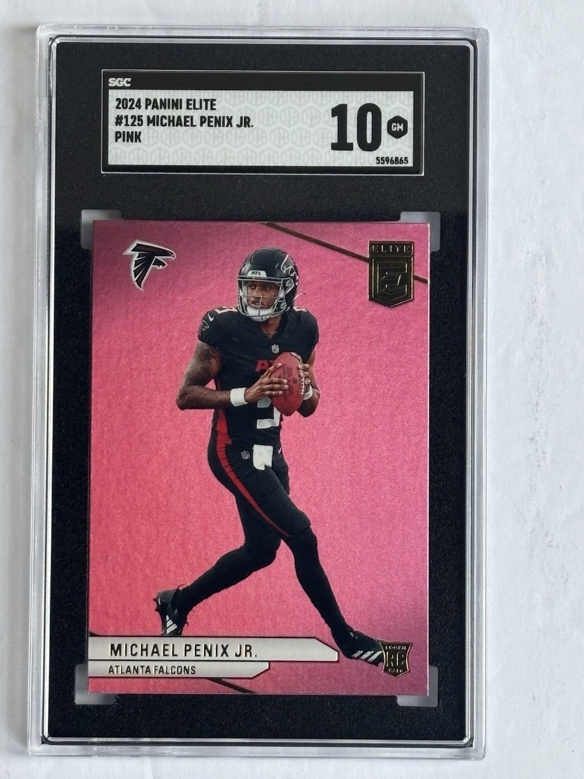 2024 Panini Donruss Elite Michael Penix Jr. - Pink #125 RC SGC 10 Falcons