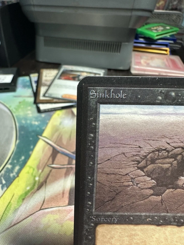 Sinkhole Limited Edition Alpha MTG Magic The Gathering Vintage 1993 LP - Image 3 of 4