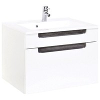 BadezimmermöBel 80Cm Waschtisch Hochglanz Weiß BadmöBel Waschplatz GäSte Wc Bad