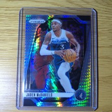 Jaden McDaniels Card - Prizm Silver Parallel - Panini Prizm 2024/25 #175