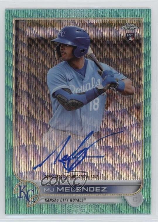 2022 Topps Chrome Rookie Aqua Wave Refractor 173/199 MJ Melendez Auto RC 0xz8
