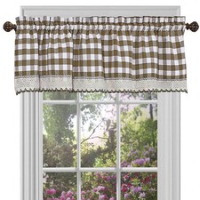 Achim Buffalo Check Window Curtain Treatment - Valance/Tier - Choose Options New