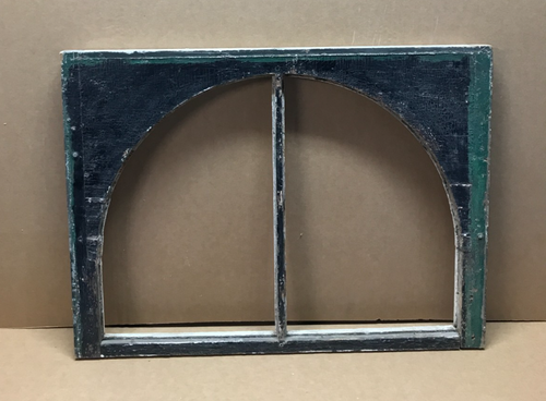 Antik 2 Lite 21x28 Bogen Glasplatte Fensterflügel Shabby Weiß Vintage Chic 382-26B - Bild 9 von 14