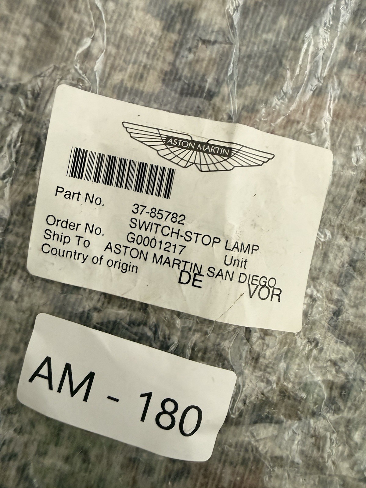 Aston Martin DB7 Brake light switch