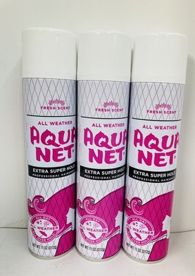 Aqua Net All Weather Extra Super Hold 11 Oz X 3 