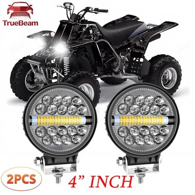 2Pcs 4inch LED Work Light Bar Driving Fit Yamaha Banshee 350 Headlight 1987-2006