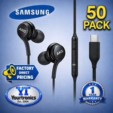 50 Pack USB-C Earbuds Earphones Stereo Braided Cable OEM Original Samsung AKG