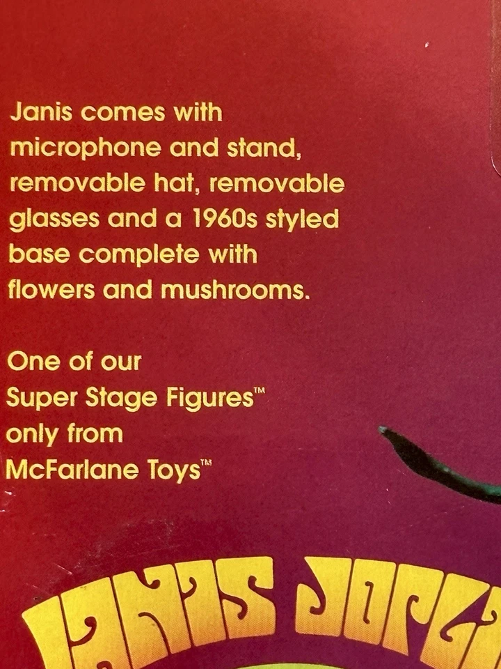 Figura McFarlane Spawn Super Stage de Janis Joplin 2000 en caja rock clásico años 70 Foto 4 de 4