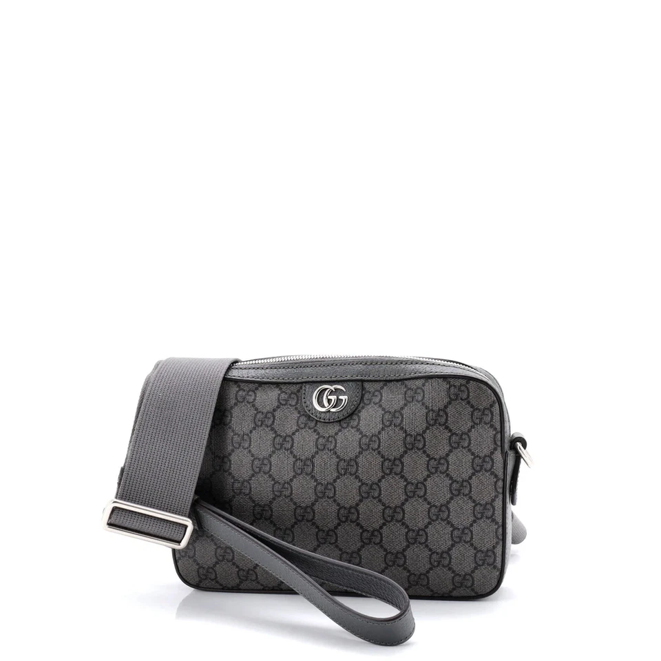 Gucci Ophidia Zip Wristlet Shoulder Bag GG Coated Canvas Small