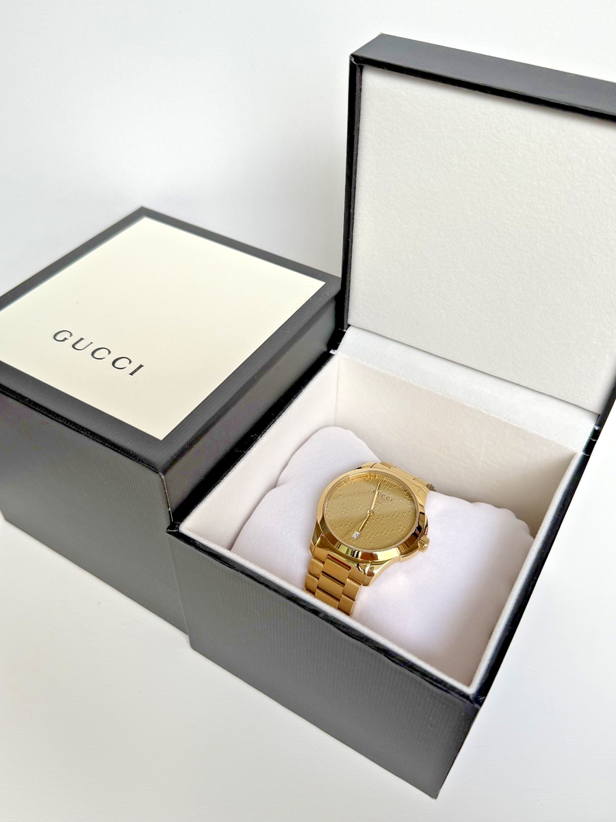 Gucci Men's G-Timeless Gold Tone Quartz Swiss Watch 38MM