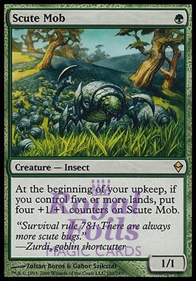 Scute Mob 1x FOIL ZEN MTG Zendikar Rare MINT green