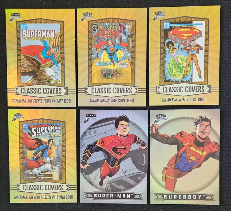 2025 Fleer Brilliants Superman DC LOT– Darkseid Imperiex Superboy Classic Covers
