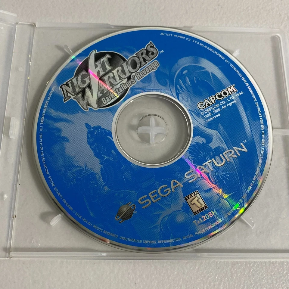 Marvel Super Heroes & Night Warriors Darkstalker’s Revenge Sega Saturn Games LOT - Image 3 of 4