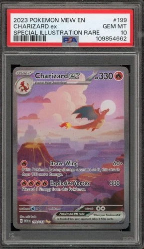 Pokemon Charizard ex 151 MEW EN Special Illustration Rare #199 PSA 10 Gem Mint