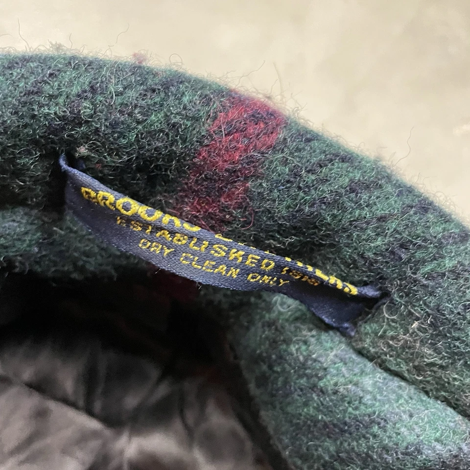 Brooks Brothers Vintage Tweed Overcoat Double Breasted Tartan Plaid Size XL 18 - Image 4 of 4