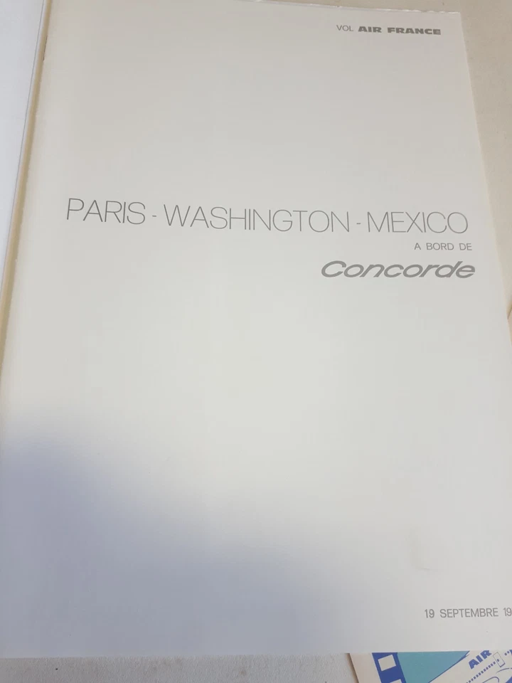 8 MENUS AIR FRANCE. 1 CONCORDE 1979. 7 MENUS BOEING 747 (1977-1979) - Photo 4/4