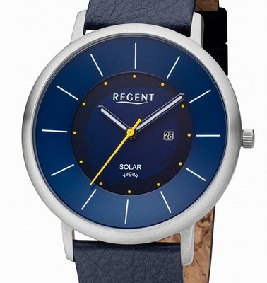 Regent BA-721 Edelstahl SOLAR Herrenuhr VEGANES Band Seiko-Werk UVP* 148,00 EUR