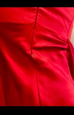 fitted lace wedding dress Barbra Red Cross Straps Bodycon Mini Dress with Bubble Hem (Archive Sa main image 1