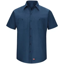 Red Kap Men's Short Sleeve Work Shirt with MIMIX