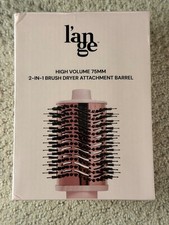L  ange High Volume 75mm 2-in-1 Brush Dryer Attachment Barrel Blush Open Box New
