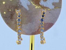Anthropologie Crystal 14k Gold Plated Earrings NWOT