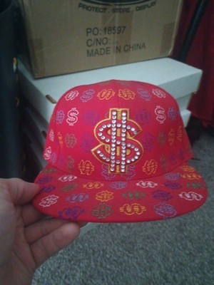Money Sign Hat Size 7.5 But Fits Like A 7 1/4