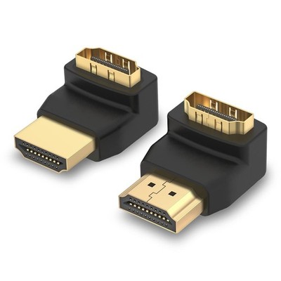 VCE 2 Combos HDMI Adapter 90 Grad und 270 90 Grad + 270 Grad, schwarz 