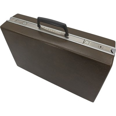 Brown Samsonite Hard Shell Briefcase Vintage Business Case No Keys