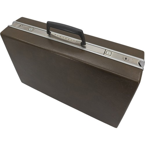Brown Samsonite Hard Shell Briefcase Vintage Business Case No Keys