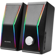 Hi-Fi Stereo Sound PC Speakers with Bluetooth 5.0 and 3.5mm AUX-in, 14W AC Power