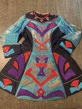 Celtic Irish Traditional Step Dance Dress Handmade 17 Waist 32 Collar To Hem