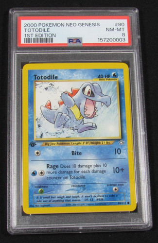 Totodile (1st Edition) graded PSA 8 for sale on eBay