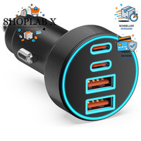 ZigarettenanzüNder 90W 4-Port Dual 45W USB-C USB-A 12V Adapter Auto ZubehöR