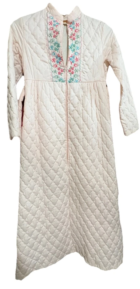 Roupão acolchoado SEARS AT HOME WEAR vintage pequeno 10-12 anos 1960 - Imagem 2 de 4