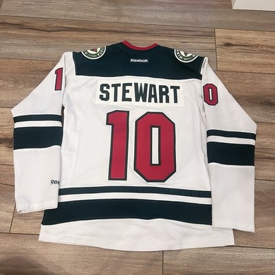 Minnesota Wild Chris Stewart #10 Jersey Adult S White NHL Hockey Lace Up Reebok