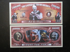 ART el PAYASO del Terrificador ~ Billete de un millón de dólares de $1,000,000