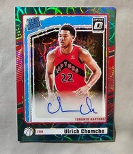 2024-25 Donruss Optic Ulrich Chomche Rookie Green International Auto /25 RAPTORS