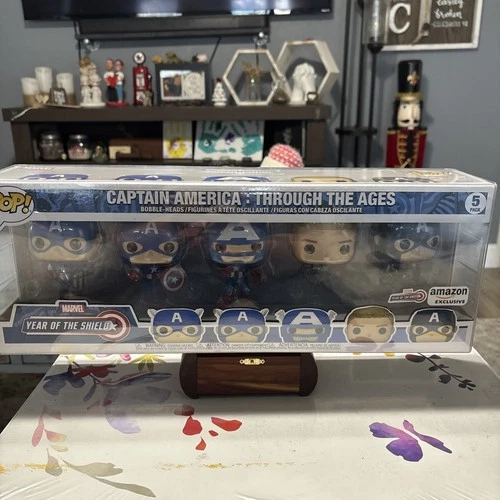 Funko Pop! Vinyl: Marvel Captain America Thought The Ages 5 Pack Amazon Excl