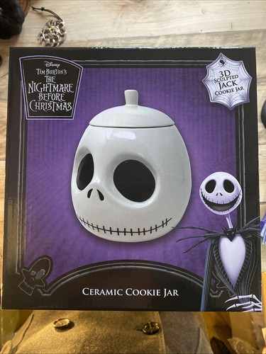 The Nightmare Before Christmas Jack Skellington Ceramic Biscuit Cookie Jar - Picture 4 of 8