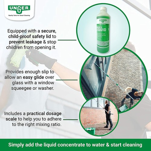 UNGER FR100 Professional Window Cleaning Liquid SoapSmear Free Glass