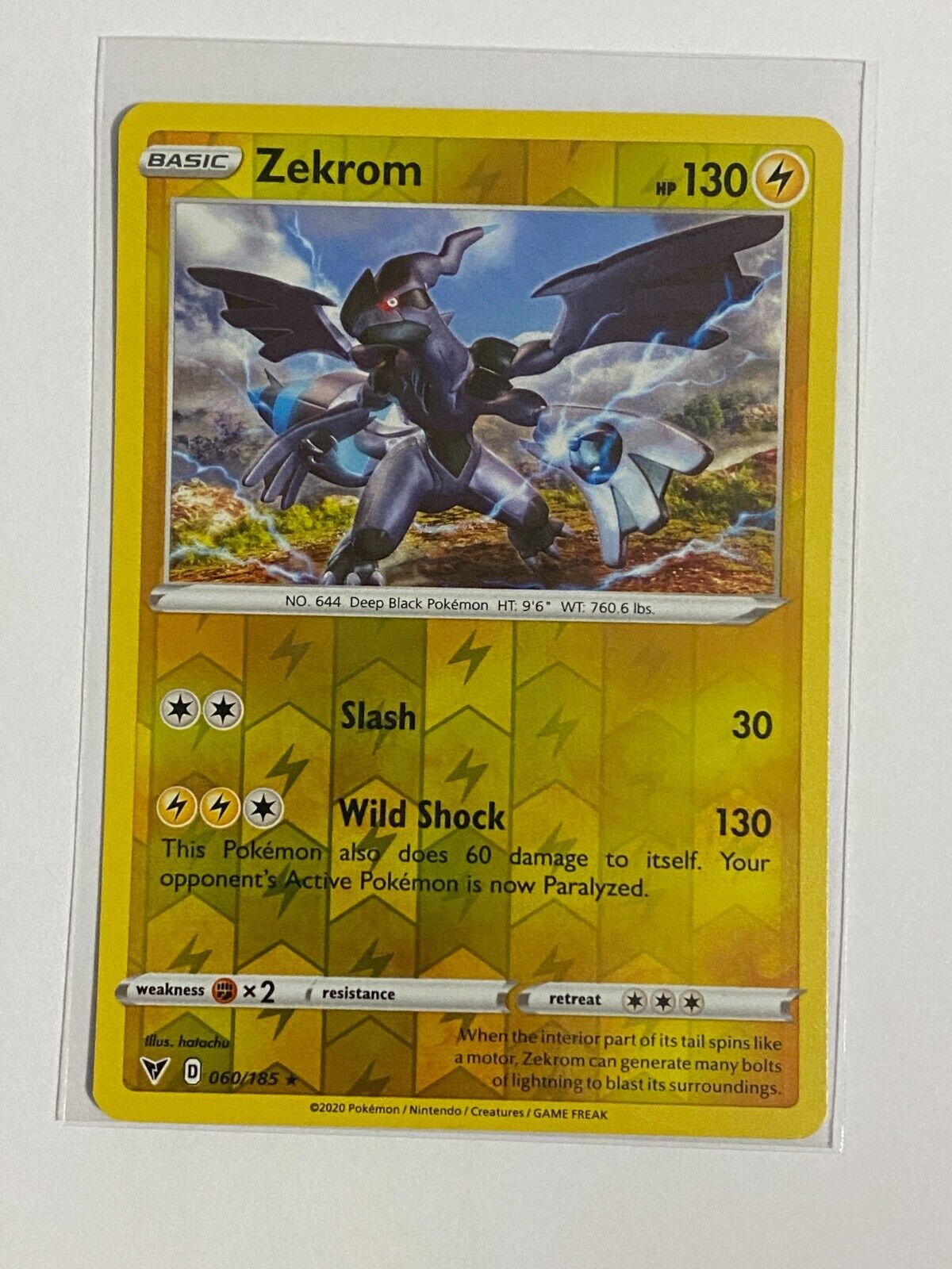 HOLO Zekrom 060/185 NM - RARE Vivid Voltage Pokemon Card - $2 Flat Shipping  