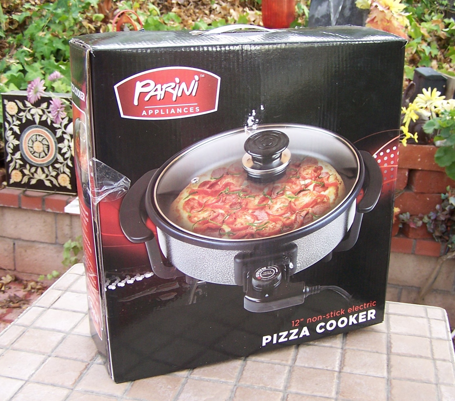 PARINI 12” INCH NONSTICK ELECTRIC PIZZA COOKER SKILLET, Model SP02795