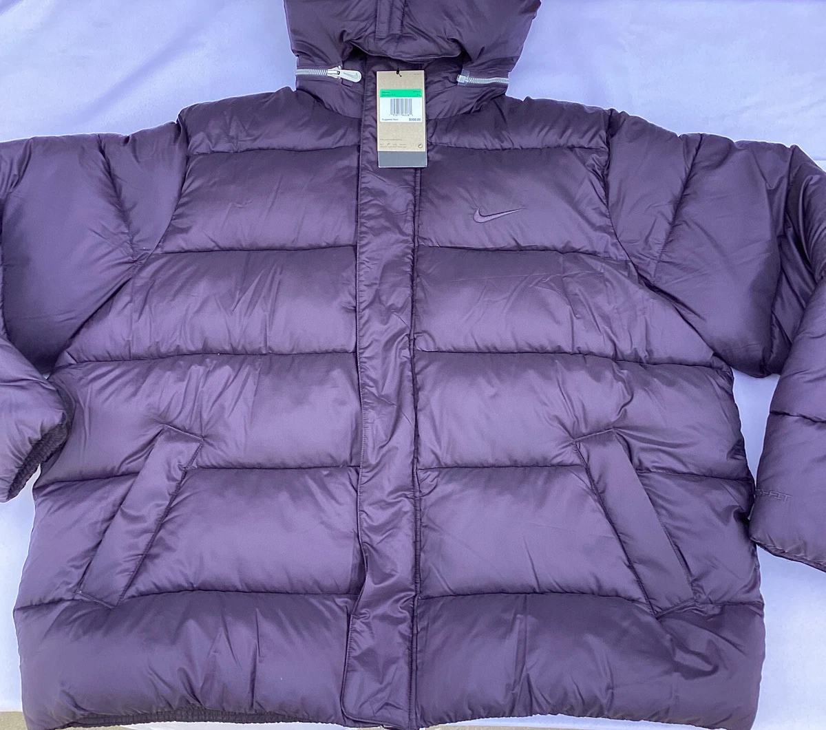 Nike purple puffer jacket sales