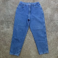 PS GITANO - Vtg 80s-90s Womens High Waist Tapered Mom Blue Jeans, Sz 16 Short