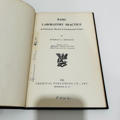 Basic Laboratory Practice: An Elementary Manual of Fundamental Technic, Sprague