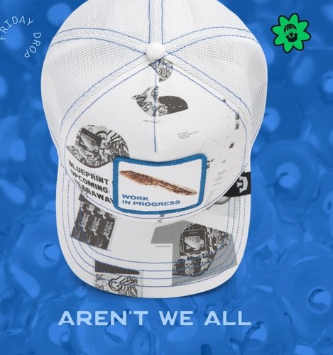 GOORIN BROS WIP WORK IN PROGRESS TADPOLE WHITE TRUCKER CAP HAT FRIDAY DROP NIB - Picture 16 of 21
