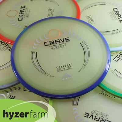 Axiom ECLIPSE CRAVE *pick weight & rim color* Hyzer Farm disc golf GLOW DRIVER