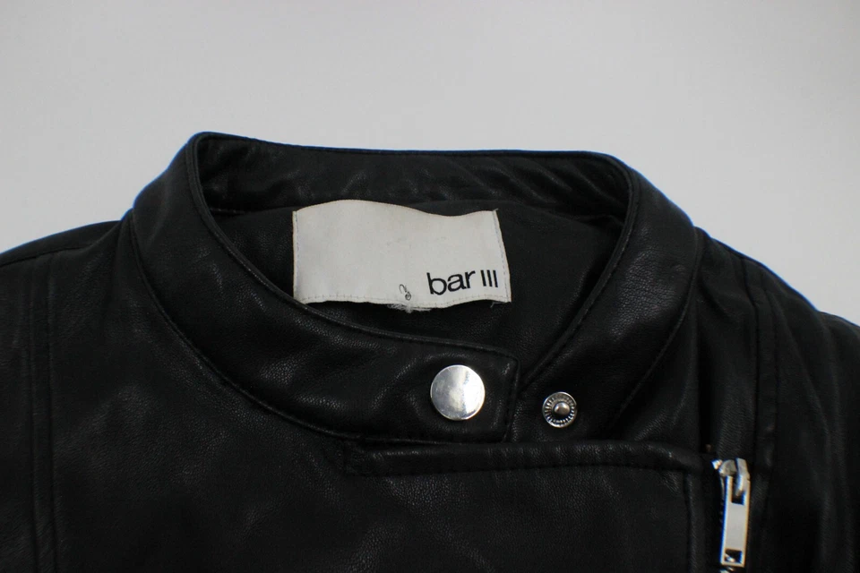 Chaqueta Bar III Marrón Moto Imitación Cuero Mujer Talla Pequeña Foto 2 de 2