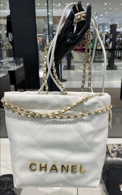 Chanel Mini White Quilted Calfskin 22 by Ann's Fabulous Finds